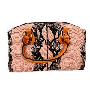 Esbag Peach Alligator print designer bag